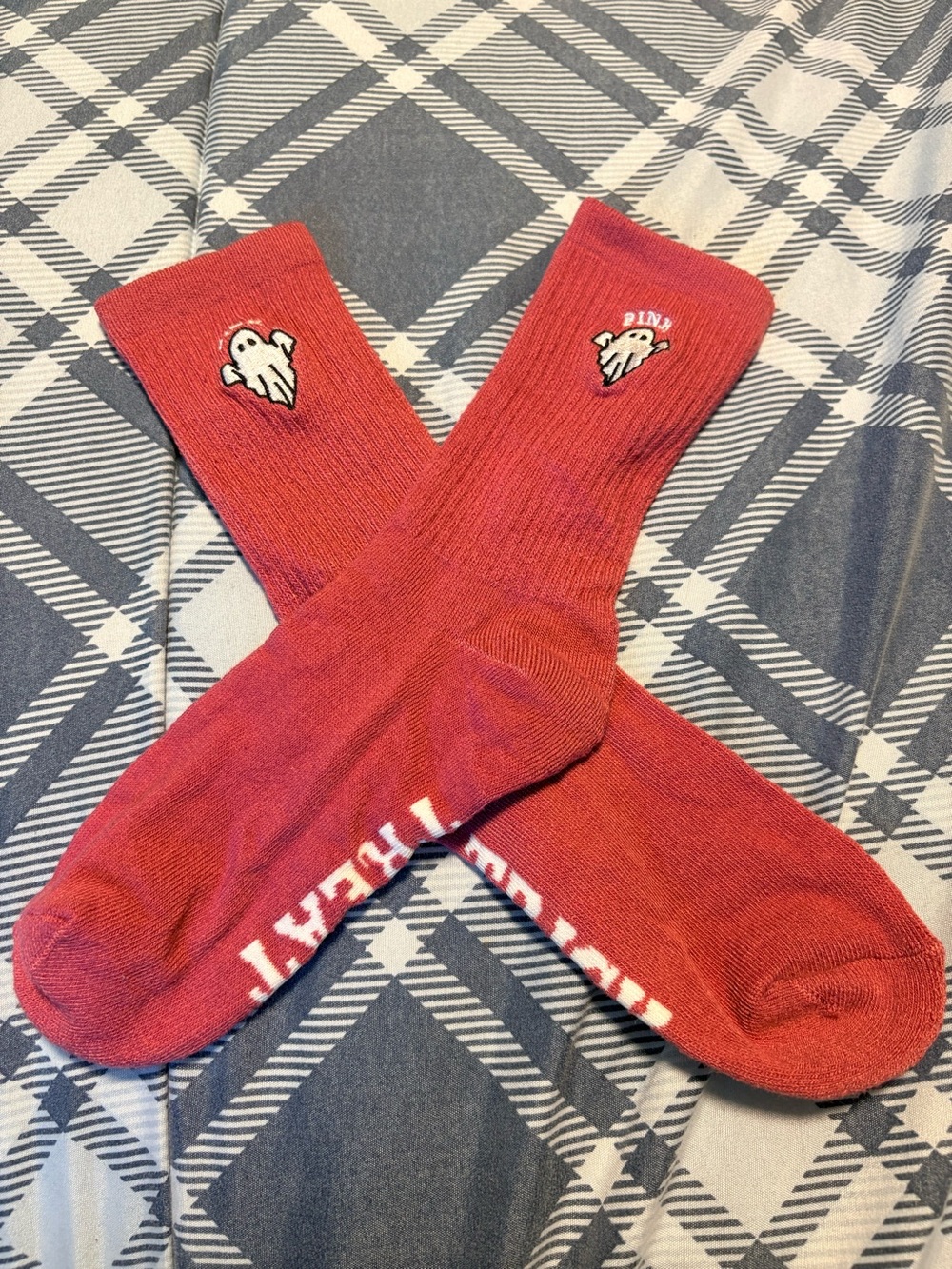 PINK Ghost Holloween Socks NWOT